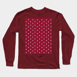 Maroon VSCO Retro Aesthetic Stars pattern Long Sleeve T-Shirt